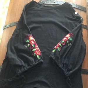 Zara embroidery top